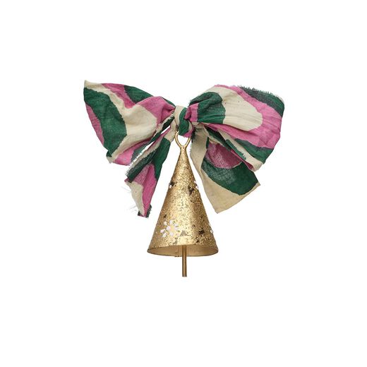 Pink and green ribbon chime bell
